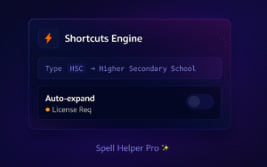 Spell Helper Pro & Auto-Expand Shortcuts